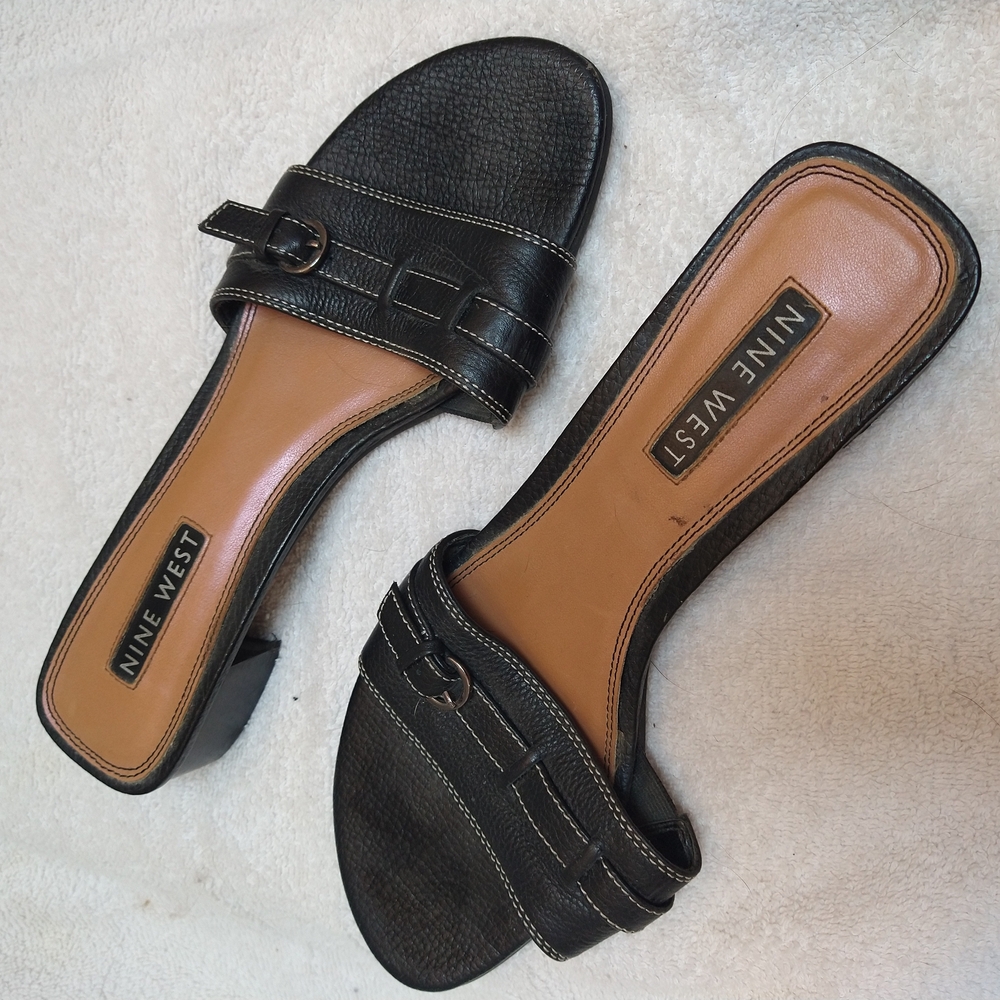 Nine West Black Women's Slide Sandals